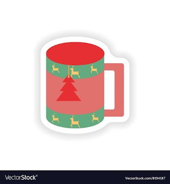 Stylish paper sticker on white background vector image