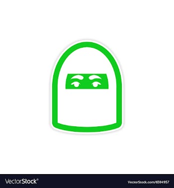 Stylish paper sticker on white background woman in vector image