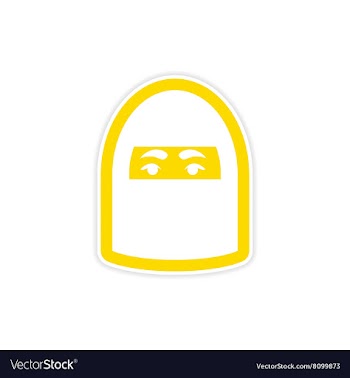 Stylish paper sticker on white background woman in vector image