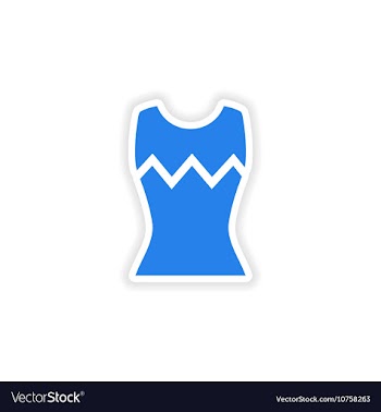 Stylish paper sticker on white background women s vector image
