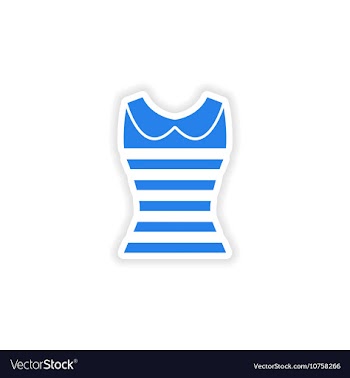 Stylish paper sticker on white background women s vector image