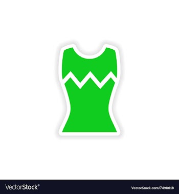 Stylish paper sticker on white background women T vector image