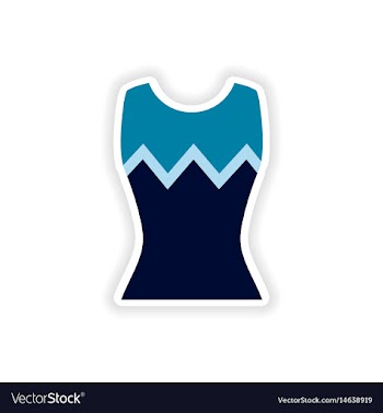 Stylish paper sticker on white background womens t vector image