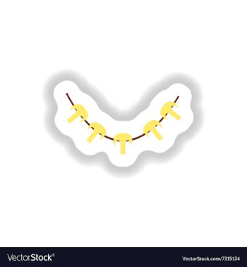 Stylish paper sticker on white grilled mushrooms vector image