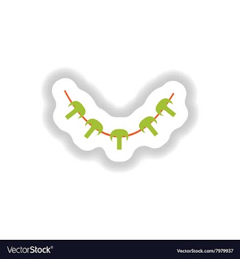 Stylish paper sticker on white grilled mushrooms vector image