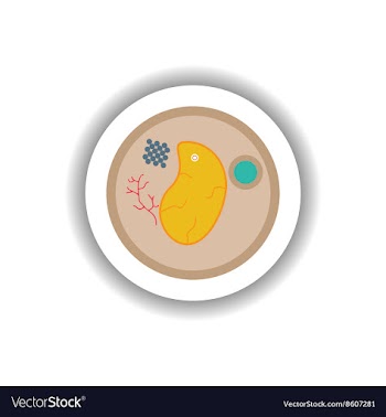 Stylish paper sticker steak on a plate vector image