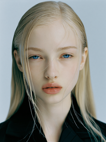 Stylish Portrait of a Young Model in Studio Setting