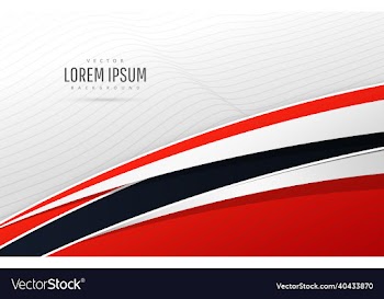 stylish red business presentation template design