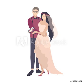 Stylish romantic couple posing during wedding ceremony