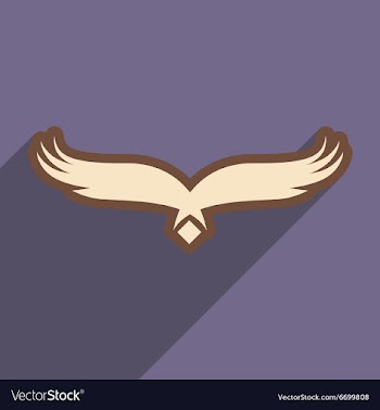 Stylish silhouette eagle logo vector image