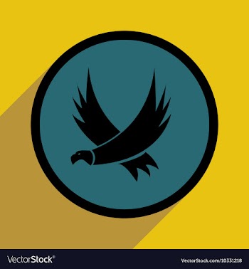 Stylish silhouette of an eagle vector image