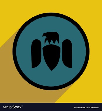 Stylish silhouette of an eagle vector image