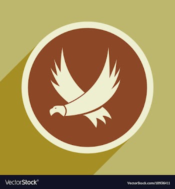 Stylish silhouette of an eagle vector image