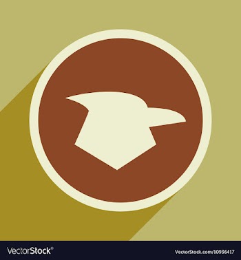 Stylish silhouette of an eagle vector image