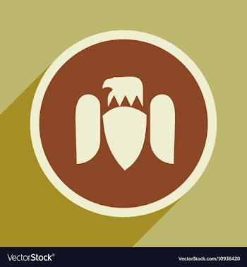 Stylish silhouette of an eagle vector image