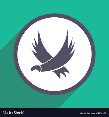 Stylish silhouette of an eagle vector image