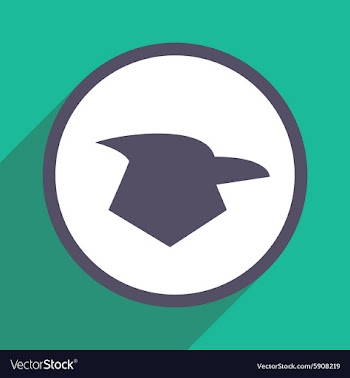 Stylish silhouette of an eagle vector image