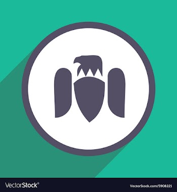 Stylish silhouette of an eagle vector image