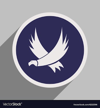 Stylish silhouette of an eagle vector image