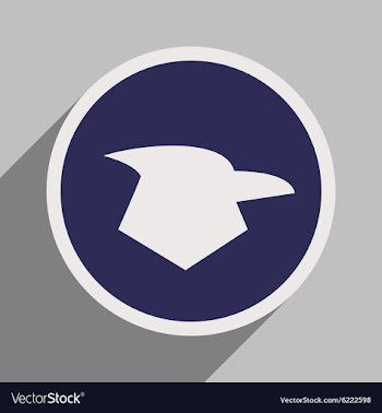 Stylish silhouette of an eagle vector image