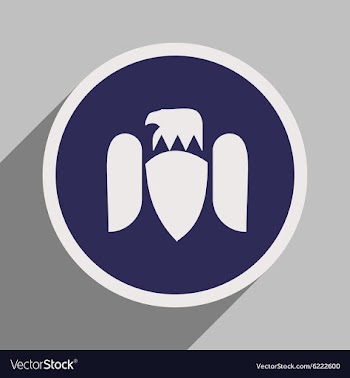 Stylish silhouette of an eagle vector image