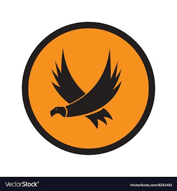Stylish silhouette of an eagle vector image