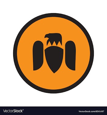 Stylish silhouette of an eagle vector image