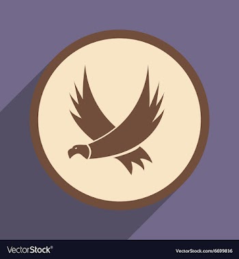 Stylish silhouette of an eagle vector image