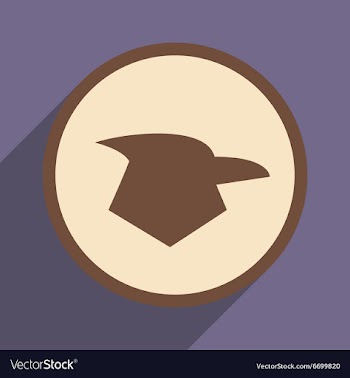 Stylish silhouette of an eagle vector image