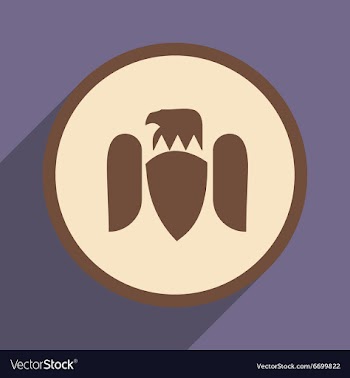 Stylish silhouette of an eagle vector image