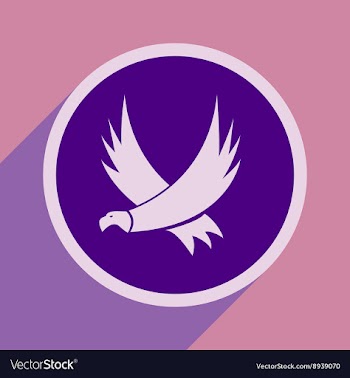 Stylish silhouette of an eagle vector image