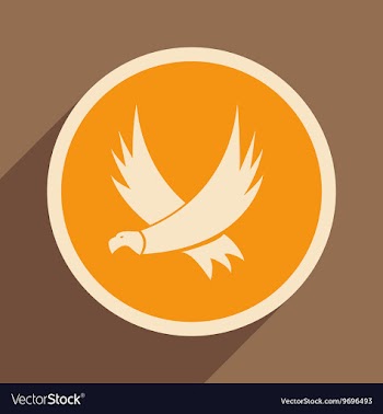 Stylish silhouette of an eagle vector image