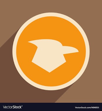 Stylish silhouette of an eagle vector image