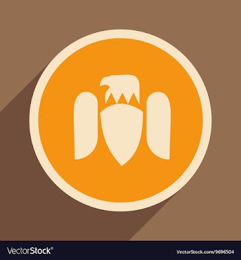 Stylish silhouette of an eagle vector image