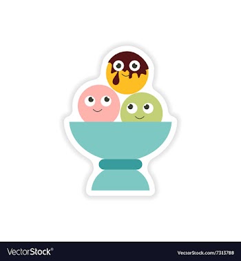 Stylish sticker on a white background balls of ice vector image