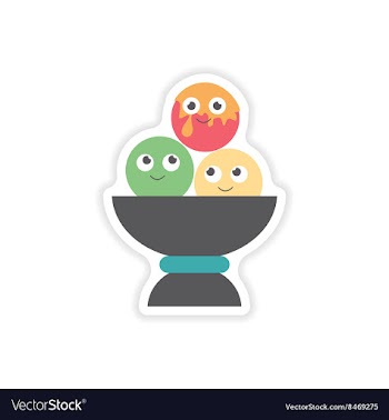 Stylish sticker on a white background balls of ice vector image