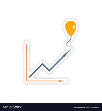 Stylish sticker on paper balloon and schedule vector image