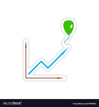 Stylish sticker on paper balloon and schedule vector image