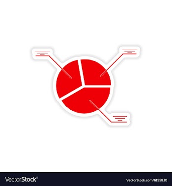 Stylish sticker on paper chart with explanations vector image