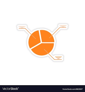 Stylish sticker on paper chart with explanations vector image