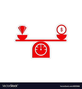 Stylish sticker on paper diamonds and money on vector image