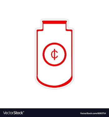 Stylish sticker on paper Economic logo on white vector image
