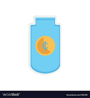 Stylish sticker on paper Economic logo on white vector image