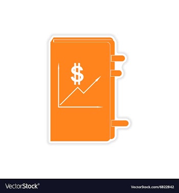 Stylish sticker on paper economic Report on white vector image