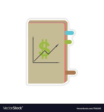 Stylish sticker on paper economic Report on white vector image