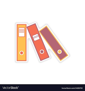 Stylish sticker on paper folders for documents vector image