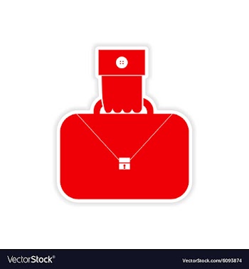 Stylish sticker on paper hand holding case vector image