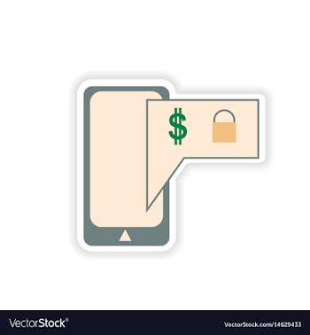 Stylish sticker on paper mobile applications on vector image