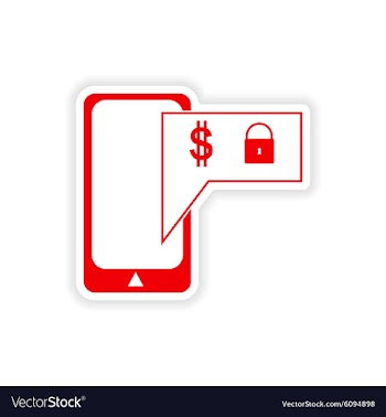 Stylish sticker on paper Mobile applications on vector image