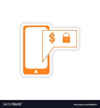 Stylish sticker on paper Mobile applications on vector image
